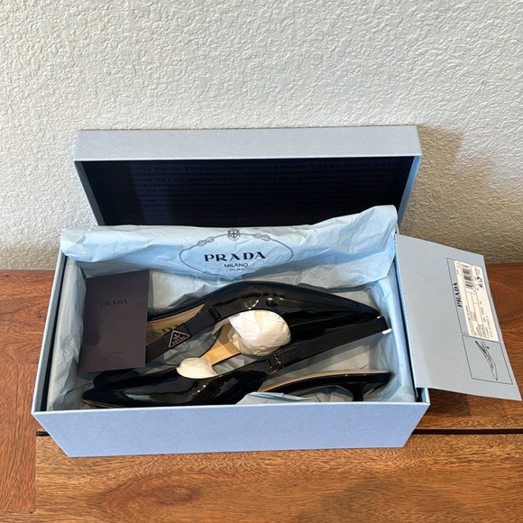 Prada Patent Slingback Pumps - Picture 2 of 11